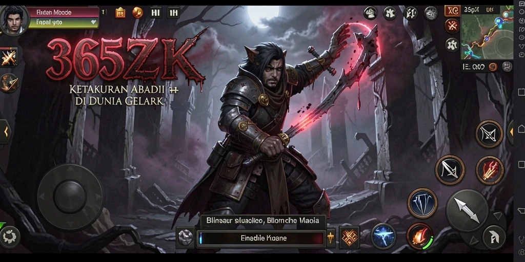 Gameplay menyeramkan di 365ZK yang menampilkan suasana gelap dan menegangkan.