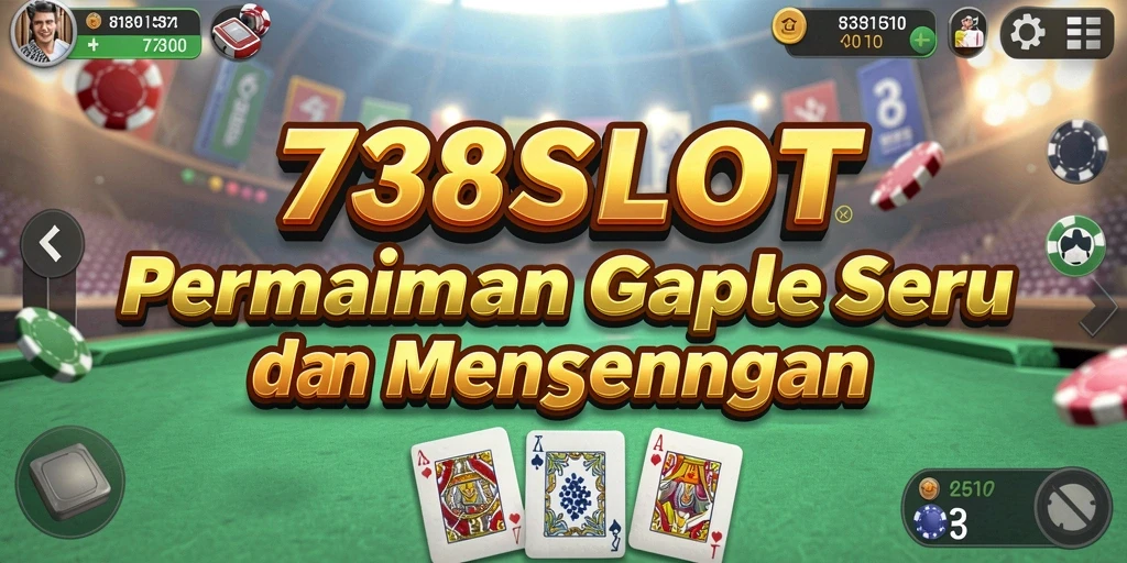 Screenshot gameplay 738SLOT menampilkan suasana seru bermain Gaple.