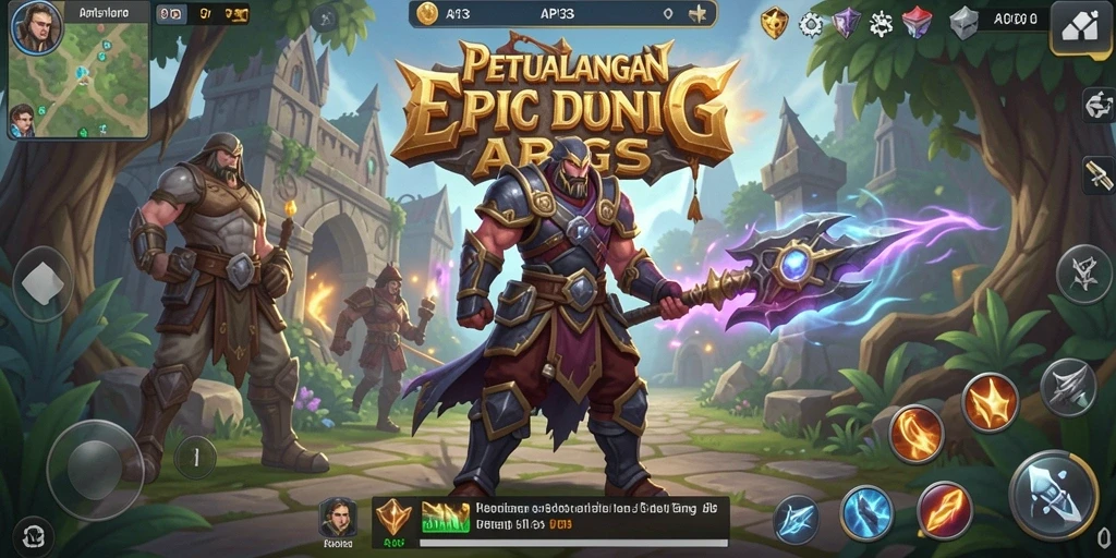 Screenshot menampilkan aksi pertempuran intens dalam API33 dengan karakter beragam.