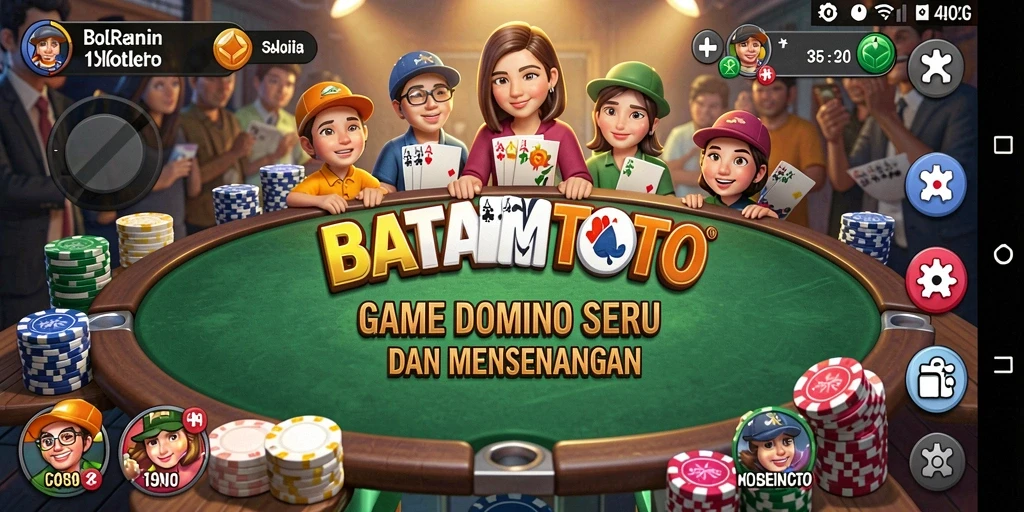 Tampilan gameplay seru di BATAMTOTO, nikmati permainan Domino.
