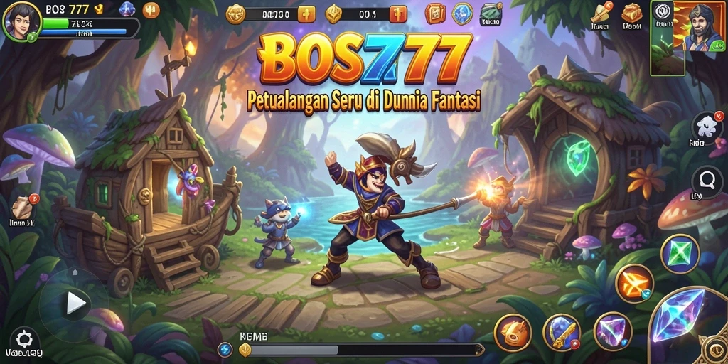 Tampilan aksi seru BOS777 dalam gameplay Adventure yang mendebarkan.