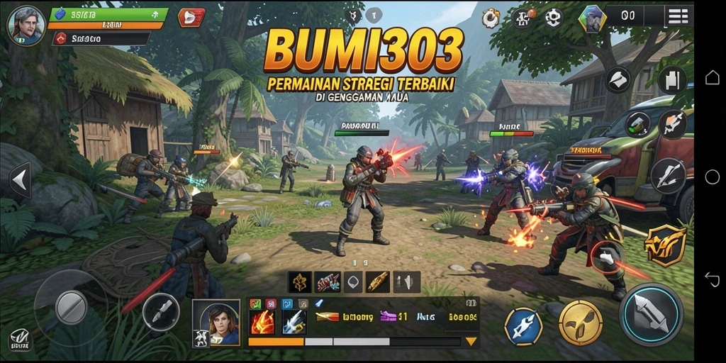 Tampilan menarik dari gameplay BUMI303 yang strategi.