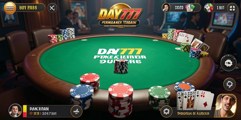 Tangkapan layar utama dari gameplay Poker di DAY777.