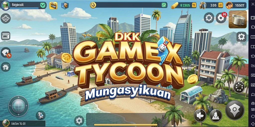 Screenshot gameplay DKK yang menampilkan pengalaman Tycoon yang mendebarkan.