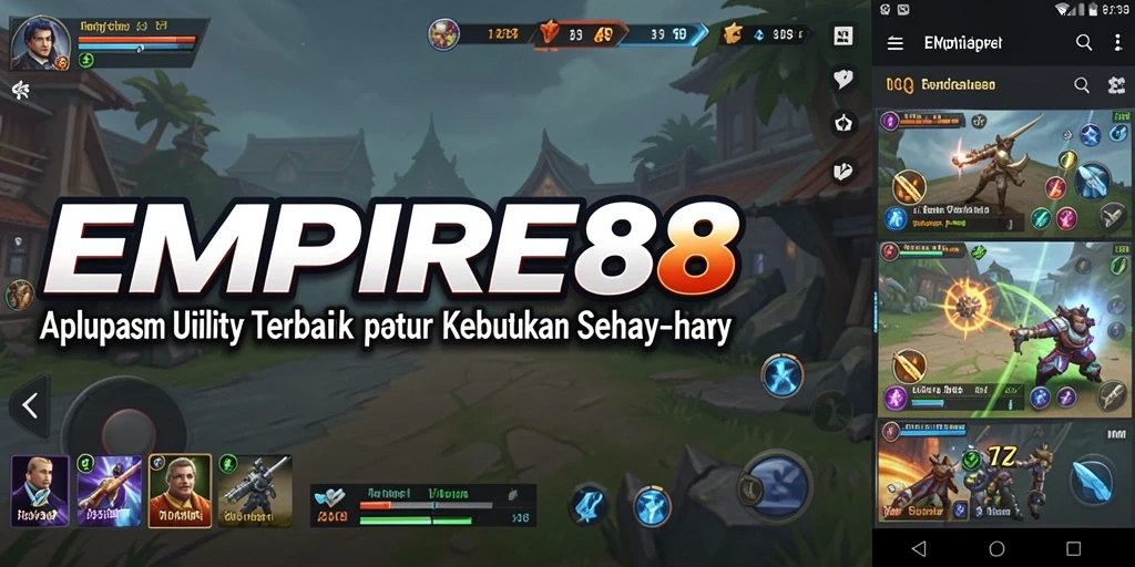 Tampilan utama EMPIRE88 menampilkan antarmuka pengguna yang intuitif dan fungsional.