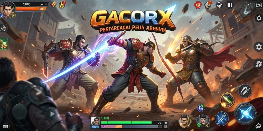 Tampilan game GACORX yang penuh aksi dan seru.