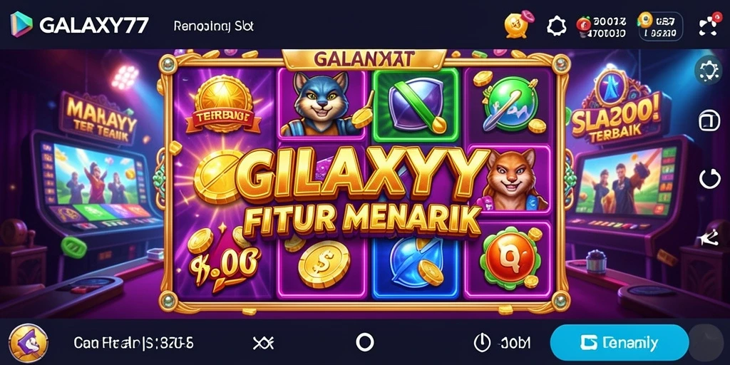 Screenshot GALAXY77 menampilkan gameplay Slot yang mendebarkan.