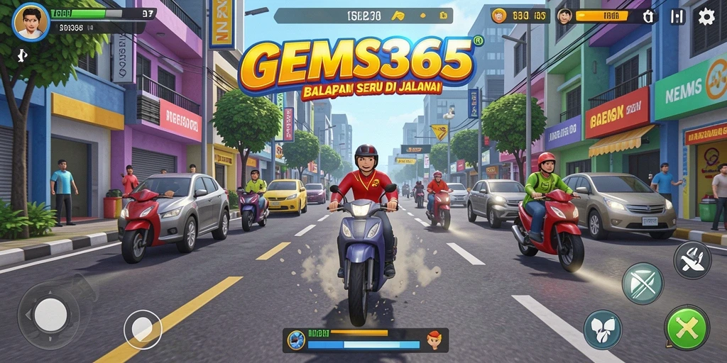 Tampilan menarik saat balapan di jalanan dengan GEMS365.