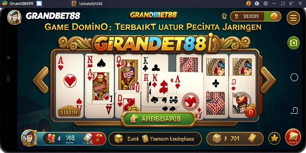 Tampilan menarik dari gameplay domino di GRANDBET88.