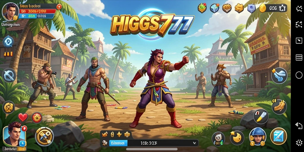 Screenshot HIGGS777 menampilkan pemain menjelajahi dunia yang luas.