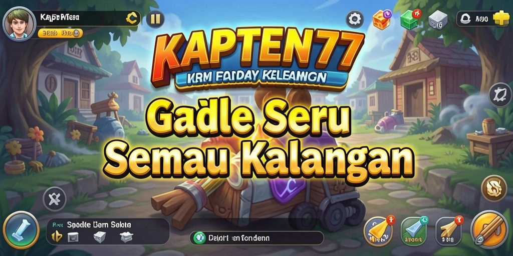 Tampilan gameplay KAPTEN77 dengan aksi mengelola sumber daya yang seru.