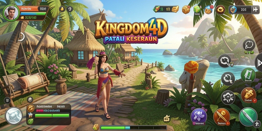 Tampilan gameplay <strong>KINGDOM4D</strong> yang penuh warna dan interaktif.