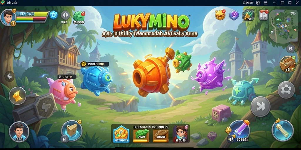 Tampilan antarmuka LUKYMINO yang menarik dan mudah digunakan.