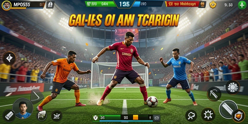 Tampilan gameplay MPO555 dengan aksi olahraga seru dan mendebarkan.