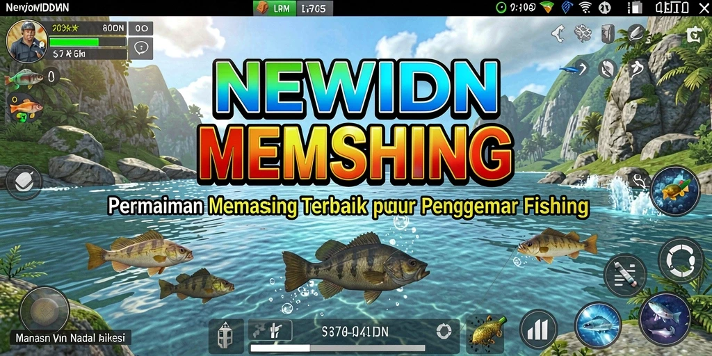 Tampilan gameplay memancing yang mendebarkan di NEWIDN.