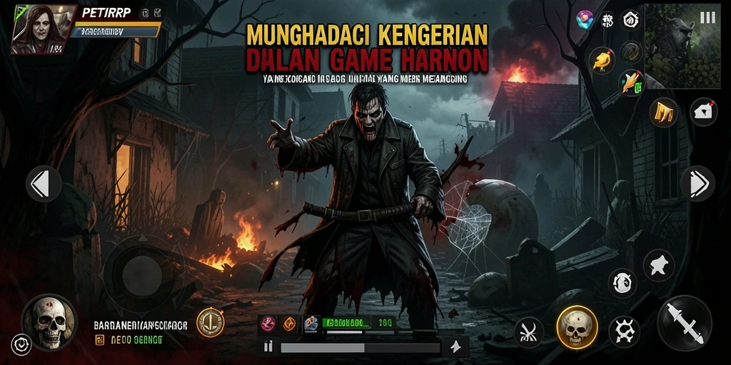 Tampilan gameplay menyeramkan dalam PETIRRP yang membuat jantung berdegup kencang.