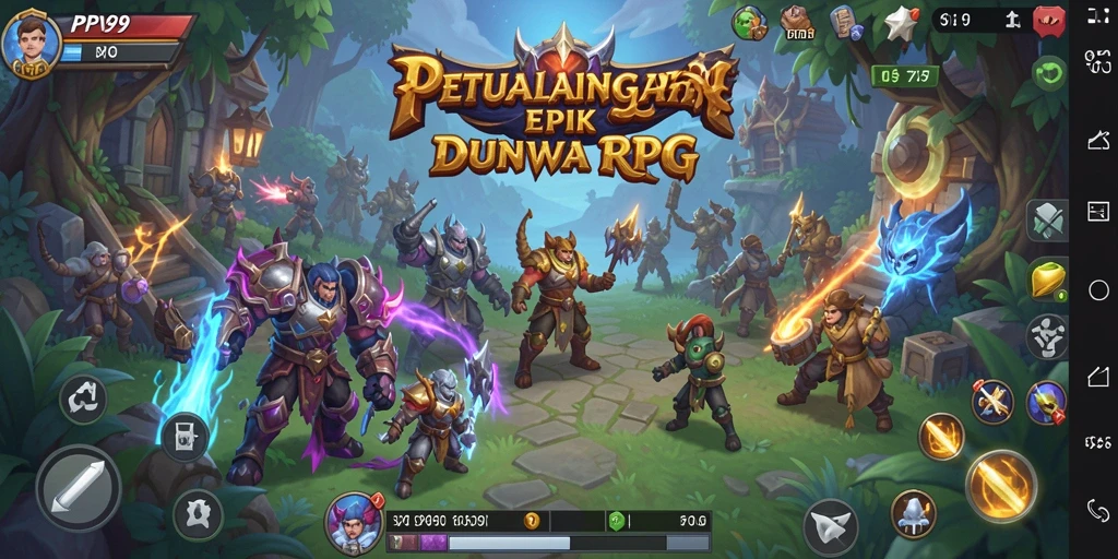 Tangkapan layar gameplay PPV99 yang menampilkan pertarungan strategis dan karakter unik.