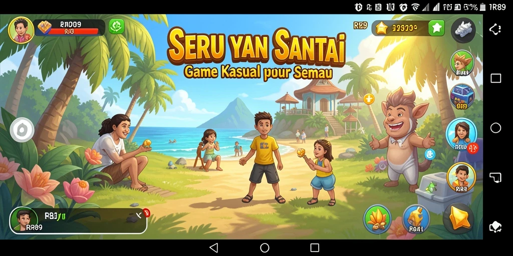 Tangkapan layar utama RR89 menunjukkan gameplay yang seru dan menyenangkan.