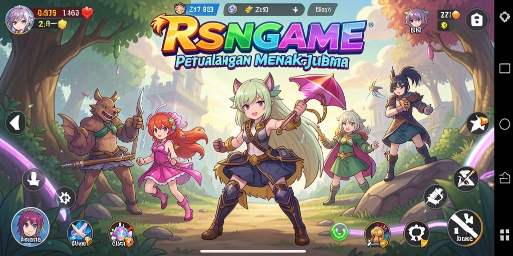 Screenshot gameplay RSNGAME menampilkan aksi karakter Anime yang menakjubkan.