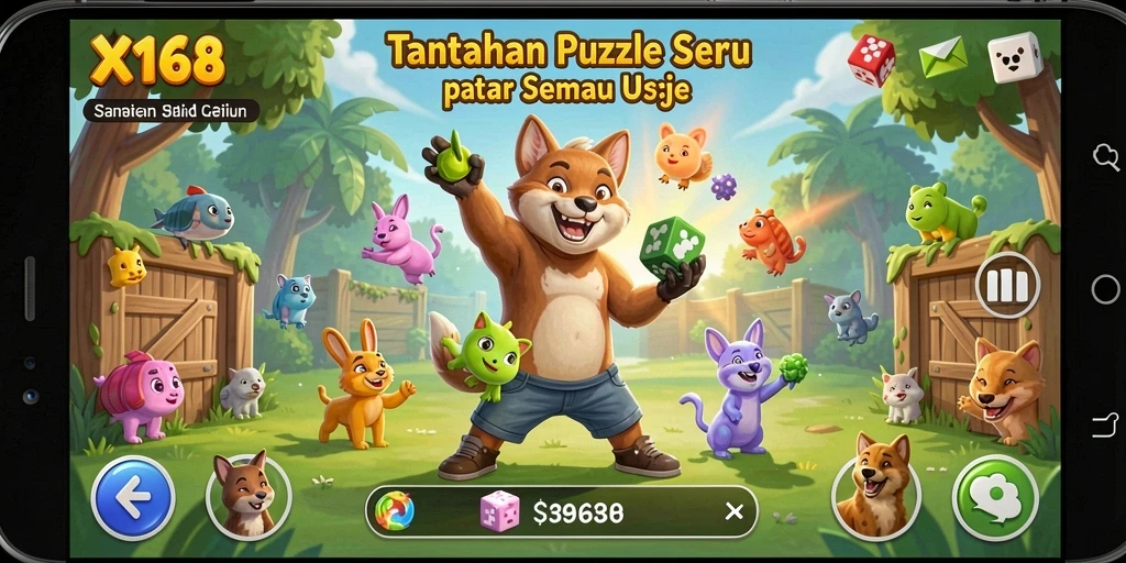Tampilan gameplay seru dari X168 yang menantang dan mengasah otak.